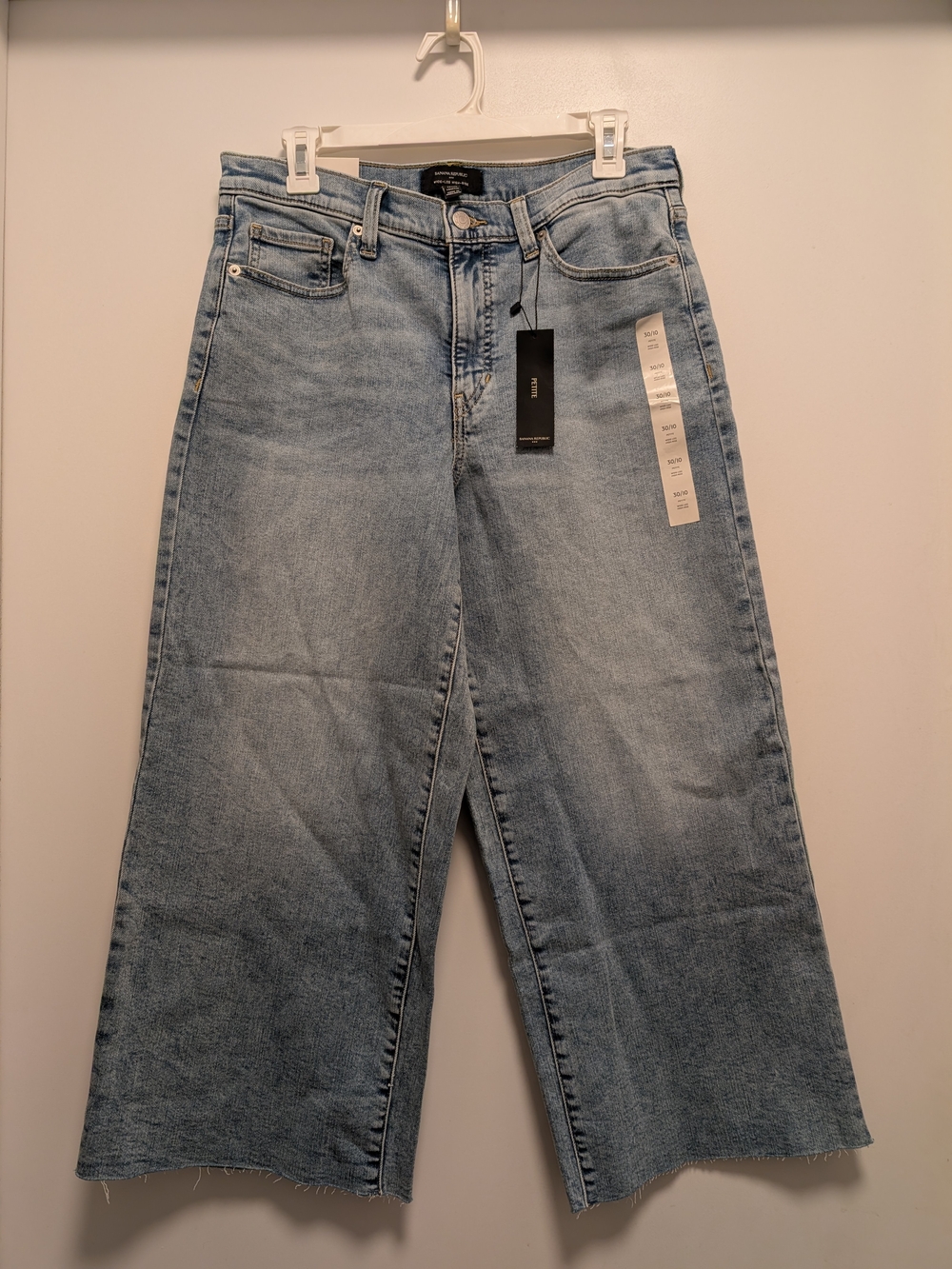 Banana Republic Factory Wide-Leg Cropped Light Blue Women’s Jeans